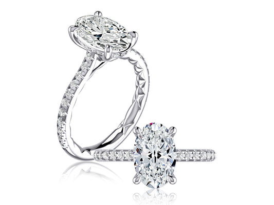 Natural Diamond Semi-Mount Engagement Ring