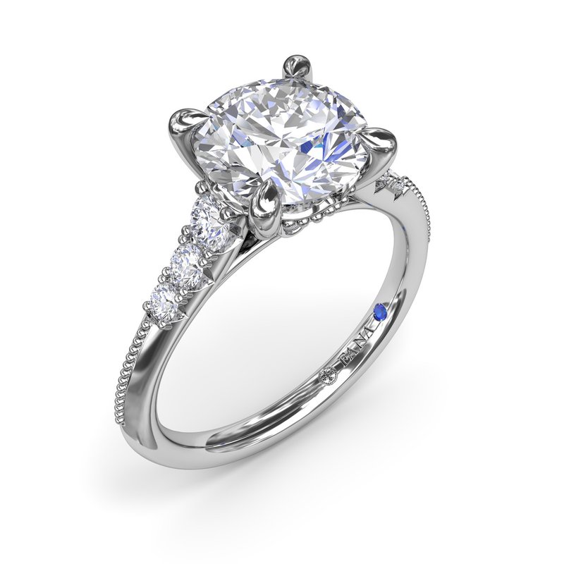 14K white gold diamond engagement ring.
