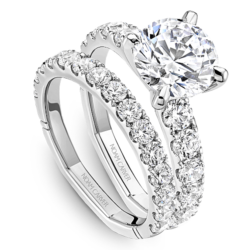 Side Stone Natural Diamond Semi-Mount Engagement R