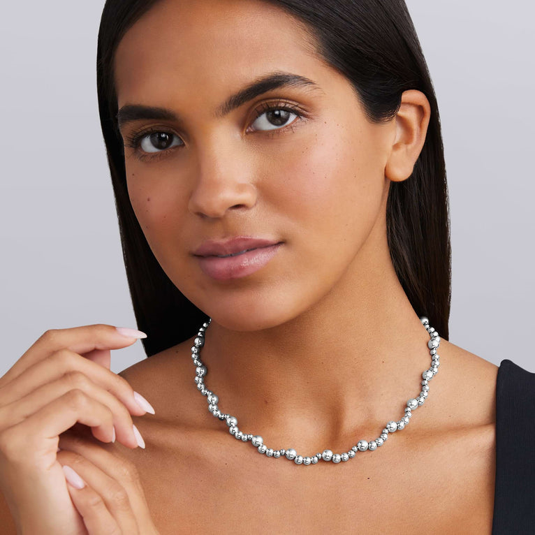 LAGOS Necklace (No Stones) in Sterling Silver Whit