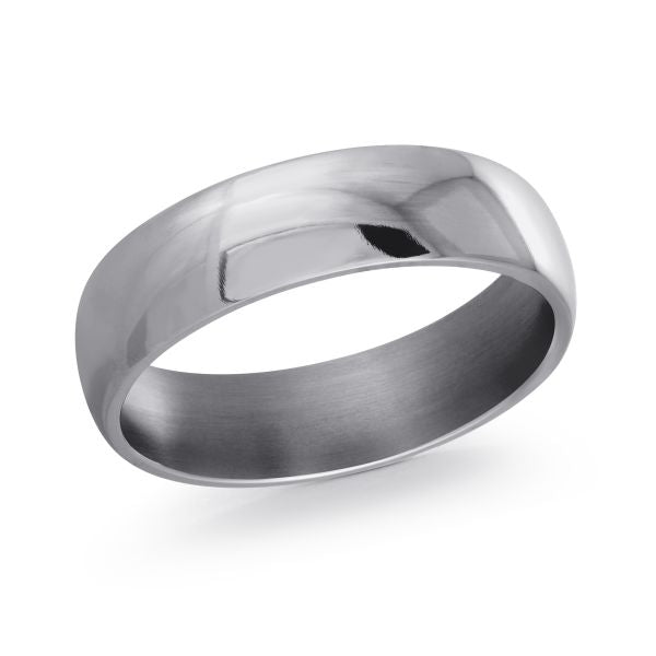Men's Carved Band (No Stones) in Tantalum Grey 6.5