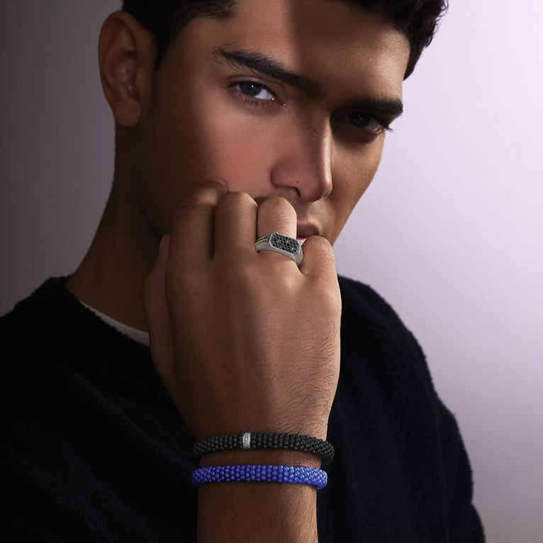 LAGOS Men's LAGOS Caviar Ceramic Bracelet in White