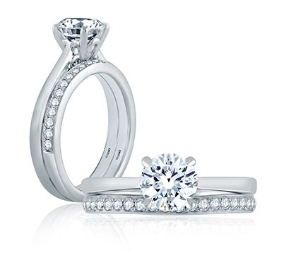 Solitaire Semi-Mount Engagement Ring in 14 Karat W
