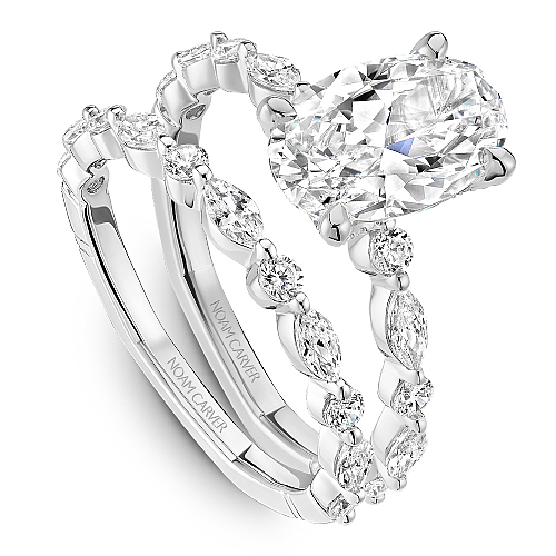 Hidden Accent Side Stone Natural Diamond Semi-Moun
