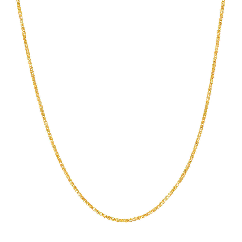 14K Yellow Gold Wheat Chain Necklace