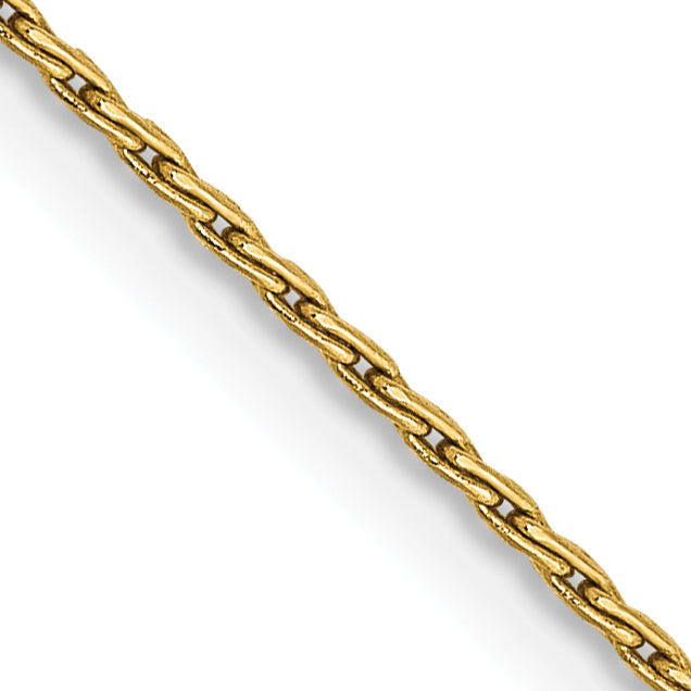 14K Yellow Gold Wheat Chain, 1mm Width