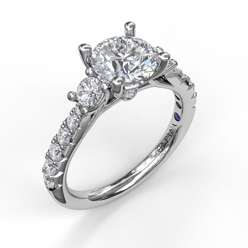 Fana Three Stone Hidden Accent Natural Diamond Sem