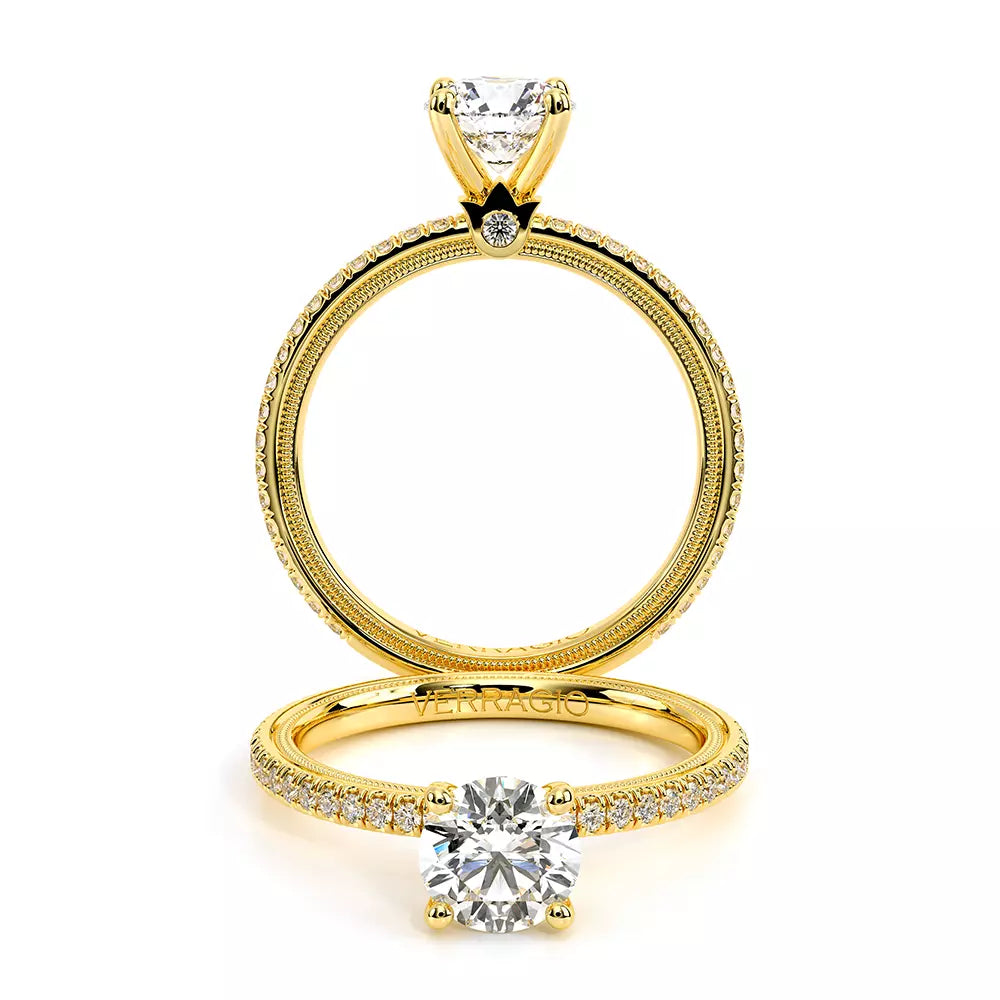 Verragio Solitaire Hidden Accent Natural Diamond S
