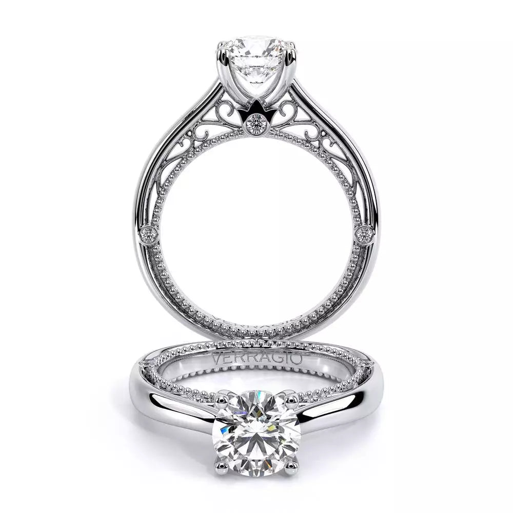 Verragio 18K White Gold Diamond Solitaire Engagement Ring