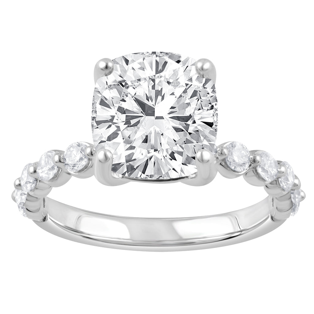 ReMARKable Designs Lab-Grown Diamond Complete Engagement Ring in 14 Karat White Gold, Size 7