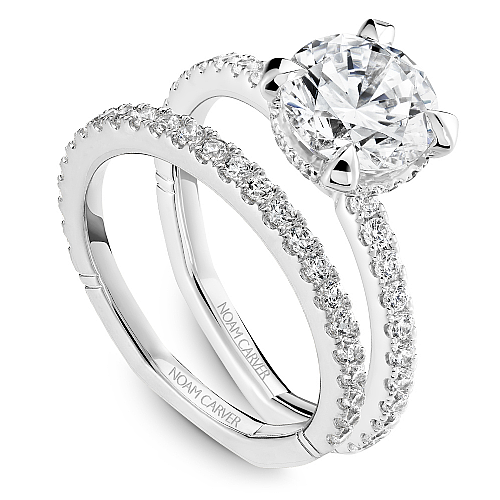 Noam Carver Hidden Accent Side Stone Natural Diamo