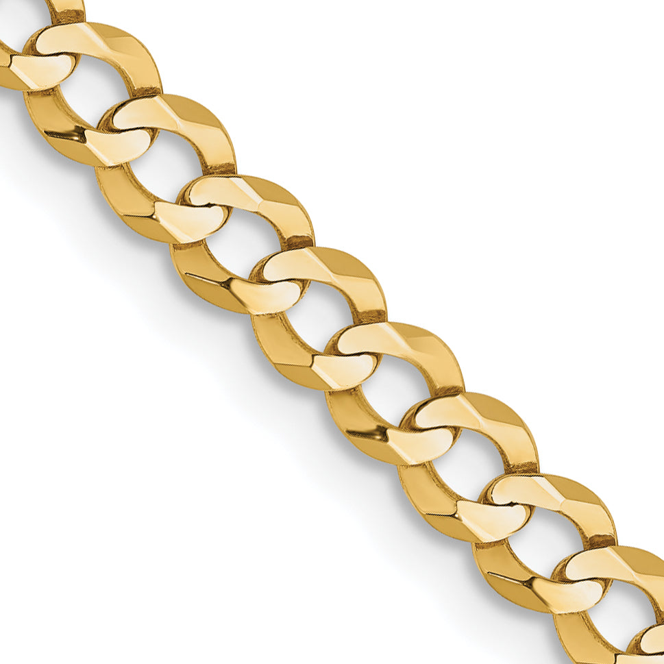 14K yellow gold Cuban link chain.
