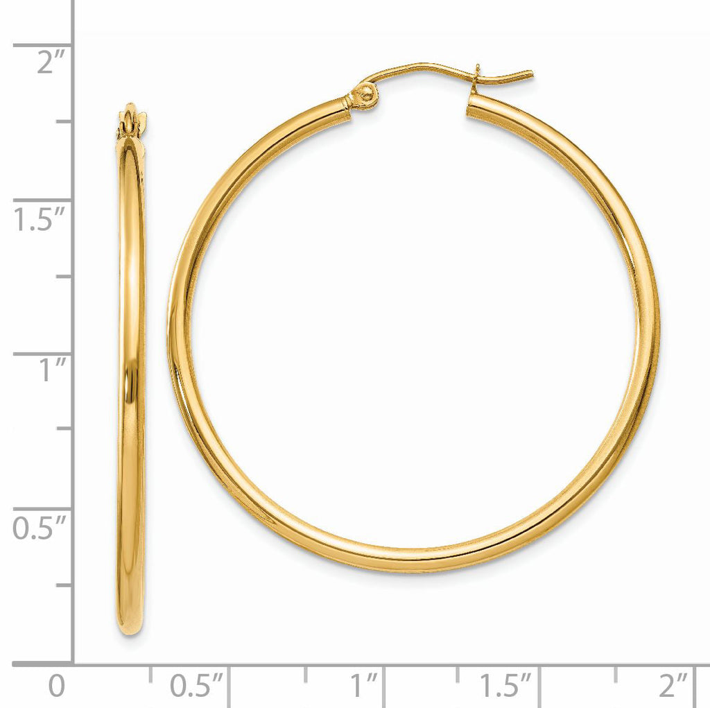 14K Yellow Gold Large Hoop Earrings
