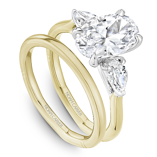 Noam Carver Side Stone Natural Diamond Semi-Mount