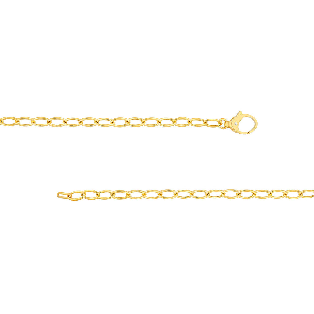 14K yellow gold bracelet with diamond.