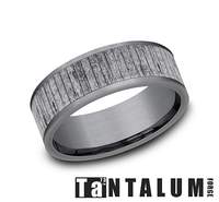 Carved Band (No Stones) in Tantalum Grey 8MM