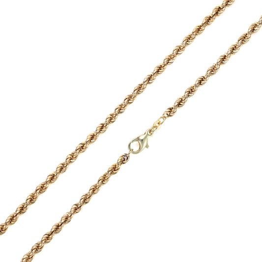18" Rope 4.03mm Chain in 18 Karat Yellow
