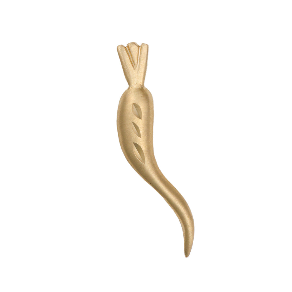 14K yellow gold abstract pendant design.