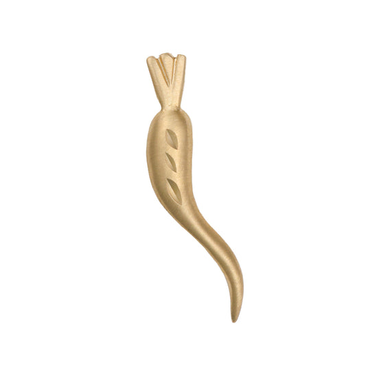 14K yellow gold abstract pendant design.