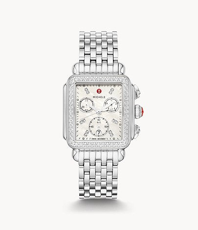 Ladies Michele Deco Dress Timepieces with 0.60ctw Round Diamonds MWW06A000775