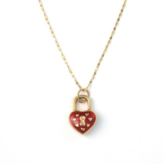 ReMarkable Estate Heart Necklace (No Stones) in 18 Karat Yellow Gold