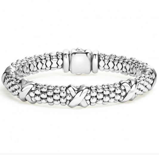 LAGOS Embrace Collection Station Bracelet (No Stones) in Sterling Silver White