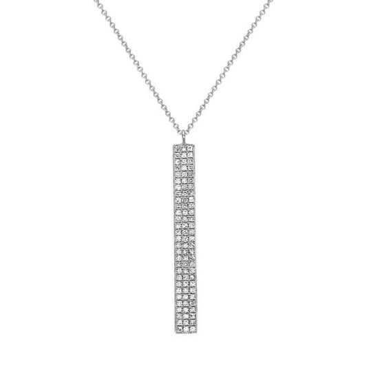 Natural Diamond Necklace in 14 Karat White with 0.27ctw Round Diamonds