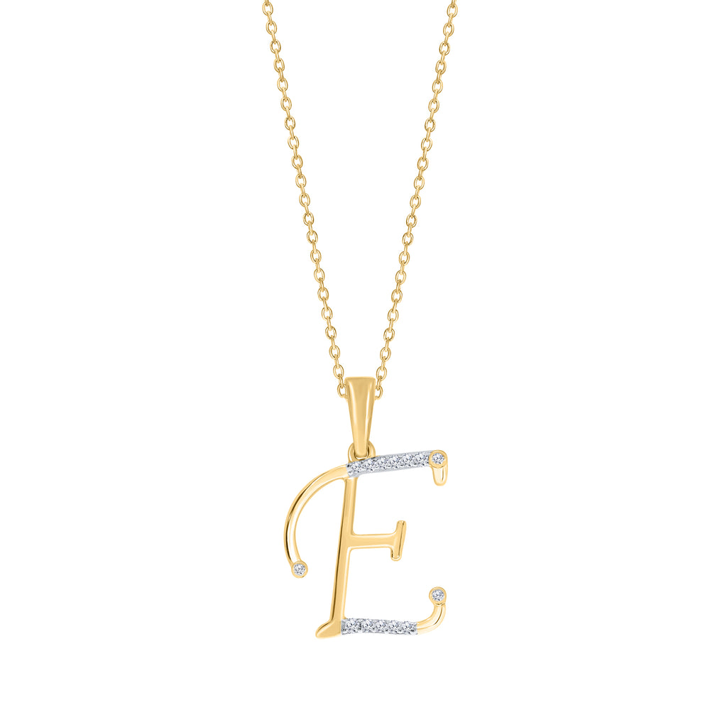 Gold necklace with diamond-accented 