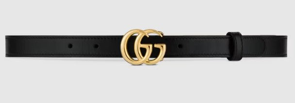 Gucci GG Thin Leather Belt - Gently Used