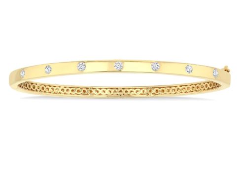 ReMARKable Designs Natural Diamond Bracelet in 14 Karat Yellow Gold with 0.40ctw Round Diamonds
