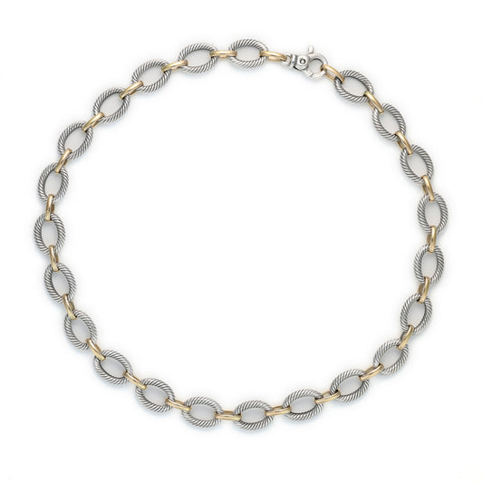 ReMarkable Estate Necklace (No Stones) in Sterling Silver 18 Karat White Yellow