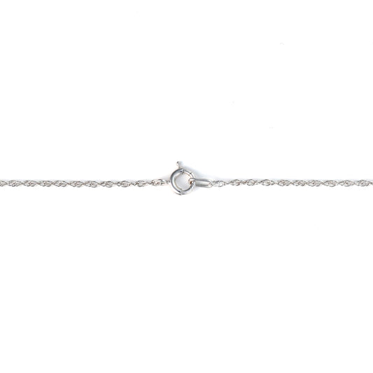 M Estate Collection Natural Diamond Necklace in 14 Karat White with 0.74ctw H VS1 Round Diamonds