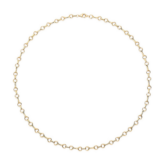 Mondrian Collection Fancy Link Chain in 14 Karat Yellow Gold, 16" 4.7mm