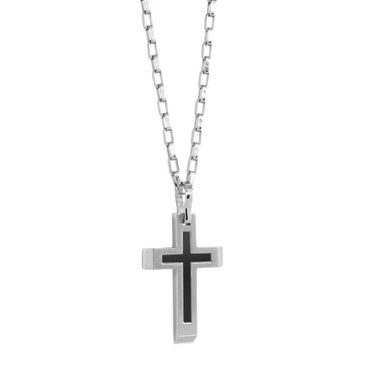 ItalGem Steel Men's Necklace (No Stones)