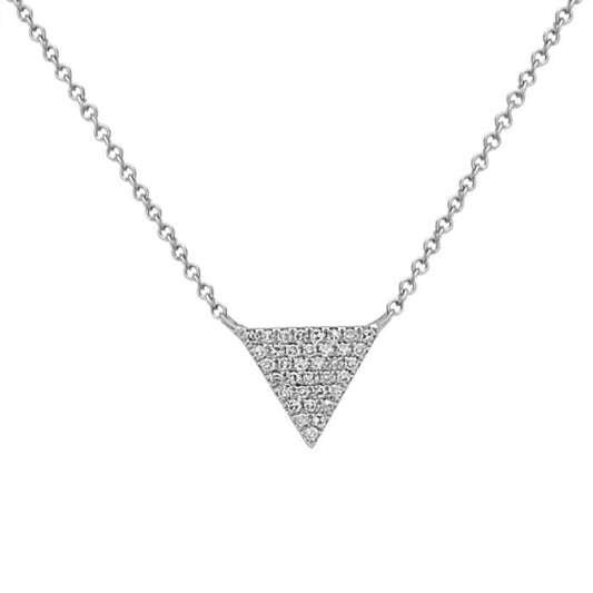 Natural Diamond Necklace in 14 Karat White with 0.10ctw RO Zdo Not Uses