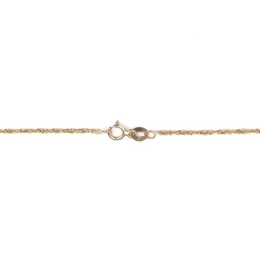 14K yellow gold rope chain clasp.