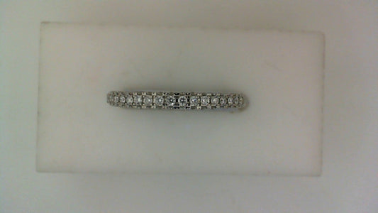 Lab-grown diamond wedding band, white gold.