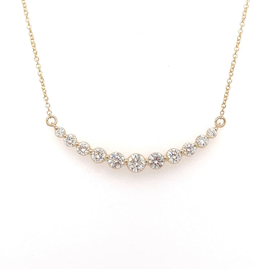 ReMARKable Designs Natural Diamond Necklace in 18 Karat Yellow Gold with 1.00ctw Round Diamonds