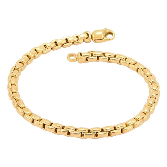 14K yellow gold bracelet with lobster clasp.