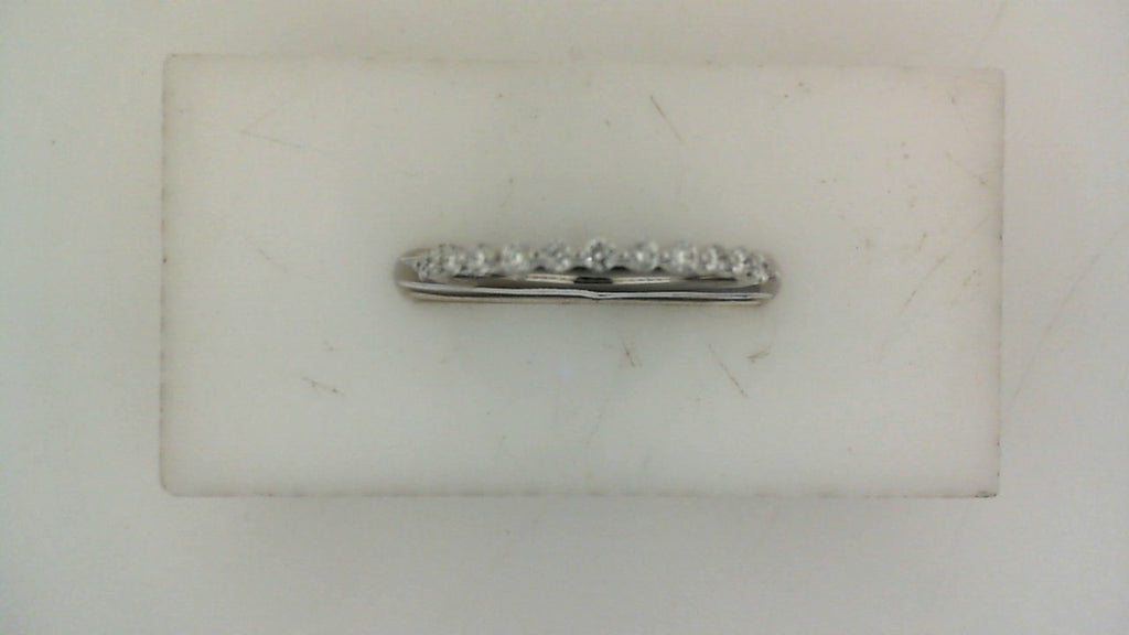 Lab-grown diamond band, 14K white gold.