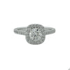 Halo Earth Mined Complete Diamond Engagement Ring in 18 Karat White with ct Center Diamond