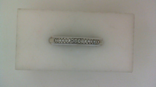 White gold band with round lab-grown diamonds.