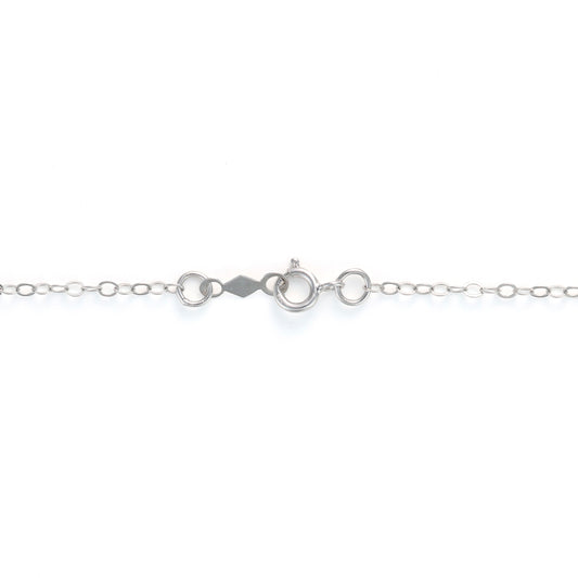 Diamond cut cable chain with clasp.