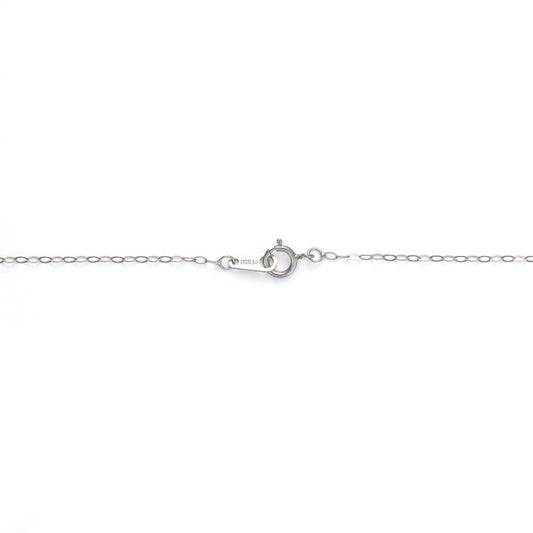 Pendant M Estate Collection Color Gemstone Necklace in Platinum White with 1 Emerald Blue Sapphire 0.49ctw 5.83mm-5.83mm