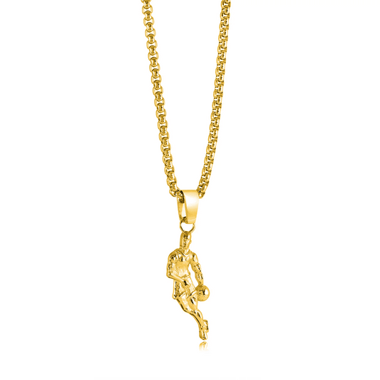 Pendant Necklace (No Stones) in Stainless Steel Yellow