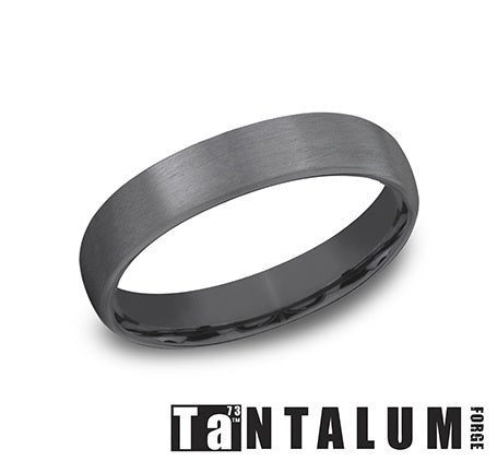Carved Band (No Stones) in Tantalum Dark Grey 4.5MM