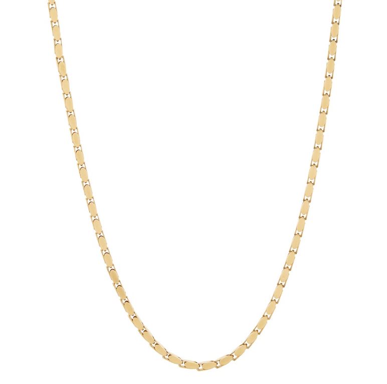 14K yellow gold fancy link necklace.