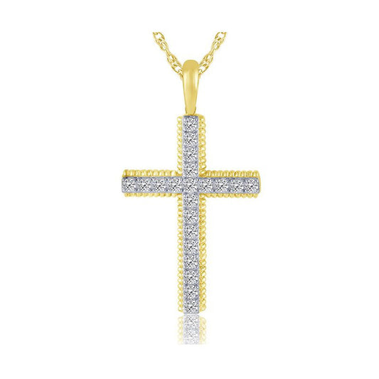 Natural Diamond Necklace in 14 Karat Yellow with 0.50ctw Round Diamonds