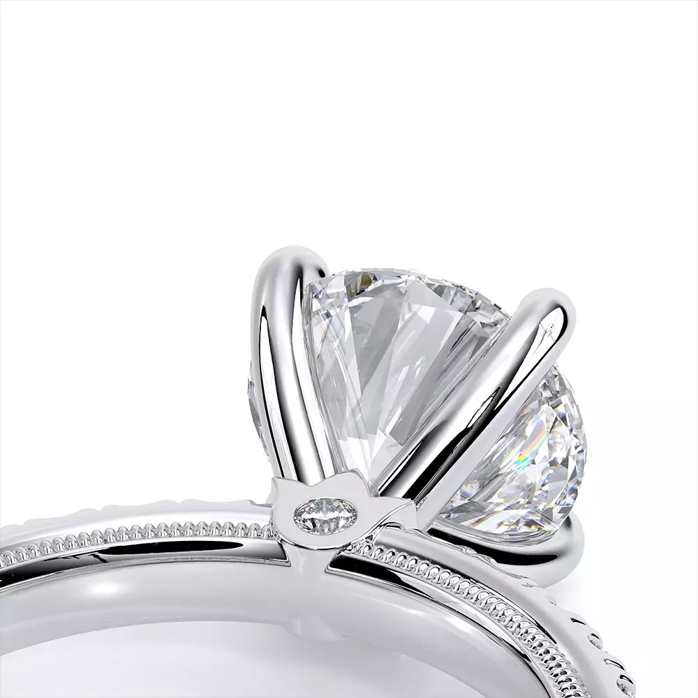 Verragio 14K White Gold Diamond Engagement Ring, Hidden Accent