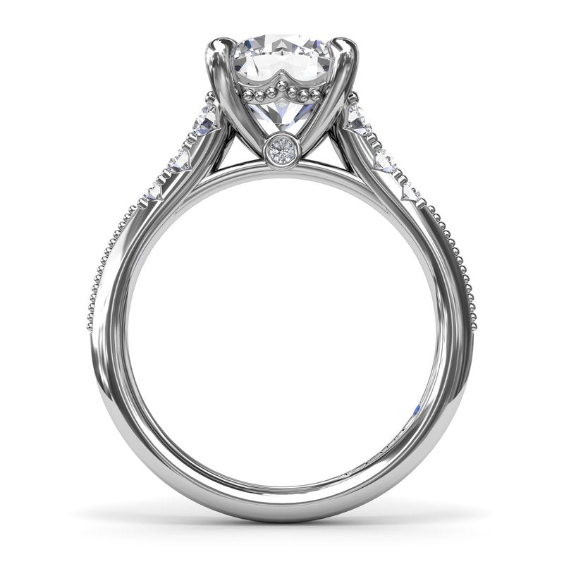 14K white gold diamond engagement ring.